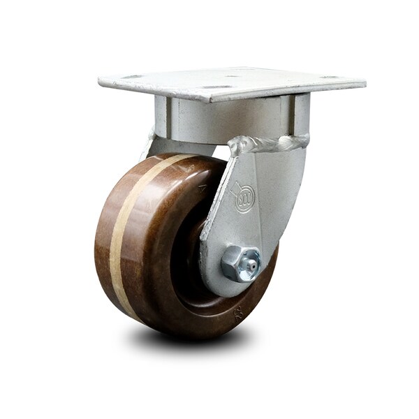4 Inch Kingpinless High Temp Phenolic Wheel Swivel Top Plate Caster SCC
